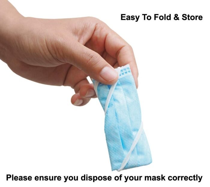 Blue Med Disposable 3-Ply Face Masks (50 count) - Image 2