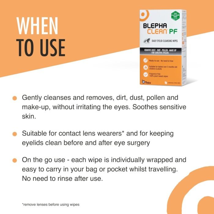 Blephaclean Sterile Eyelid Wipes (20 wipes) - Image 4