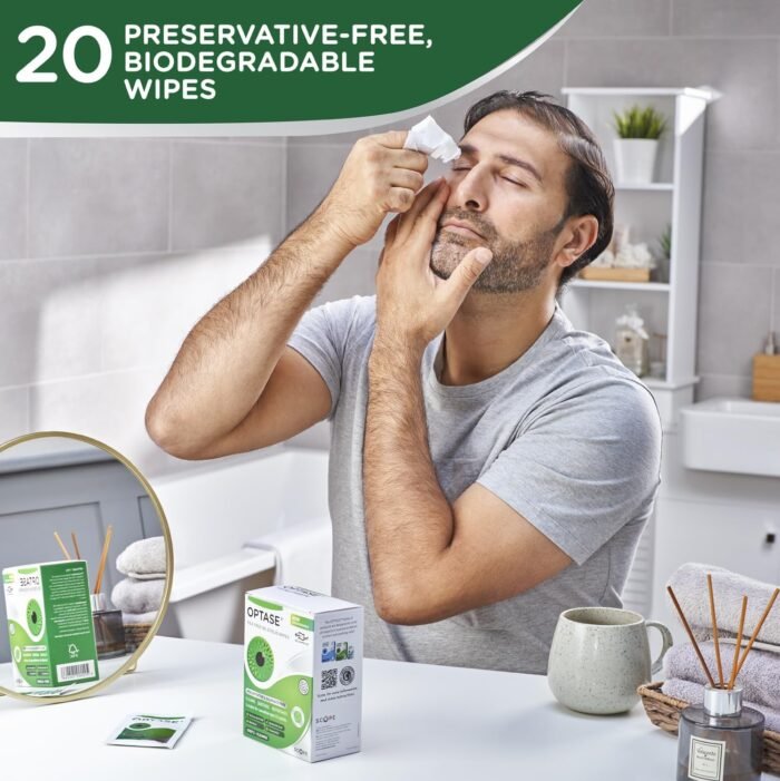 Optase Tea Tree Oil Lid Wipes (20 count) - Image 3