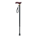 Folding Walking Stick (Adjustable, Black)