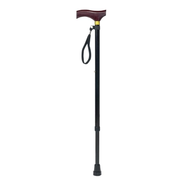 Folding Walking Stick (Adjustable, Black) - Image 1